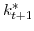  k_{t+1}^{\ast}