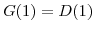  G(1)=D(1)