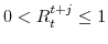  0<R_{t}^{t+j}\leq1