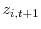 \displaystyle z_{i,t+1}