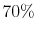  70\%