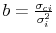  b = \frac{\sigma_{ci}}{\sigma_{i}^2}