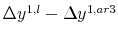  \Delta y^{1,l} - \Delta y^{1,ar3}