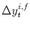  \Delta y_{t}^{i,f}