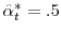  \hat{\alpha}_{t}^{\ast}=.5