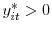  y^{*}_{it}0