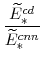 \displaystyle \frac{\widetilde{E}^{cd}_{\ast}}{\widetilde{E}^{cnn}_{\ast}} 