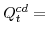  Q^{cd}_{t}=