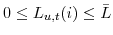  0 \leq L_{u,t}(i) \leq\bar L