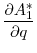 \displaystyle \frac{\partial A_1^*}{\partial q}