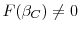  F(\beta _{C})\neq 0