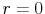  r=0