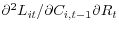 \partial ^2L_{it} /\partial C_{i,t-1} \partial R_t 