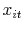  x_{it}