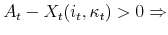 \displaystyle A_t-X_t(i_t,\kappa_t)>0\Rightarrow