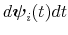 \displaystyle d\boldsymbol{\psi}_{i}(t)dt