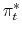  \pi_{t}^{*}