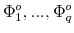  \Phi_{1}^{o}, ...,\Phi_{q}^{o}