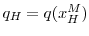  q_H = q(x_H^M)