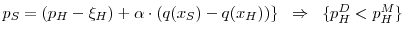  p_S = (p_H - \xi_H)+ \alpha\cdot(q(x_S)-q(x_H)) \} \;\;\Rightarrow\;\;\{p_H^D < p_H^M\}