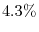  4.3\%