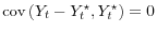  \operatorname{cov}\left(Y_t - Y_t^\star, Y_t^\star \right) = 0