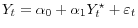  Y_t = \alpha_0 + \alpha_1 Y_t^{\star} + \varepsilon_t