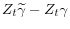  Z_t \widetilde{\gamma} - Z_t\gamma