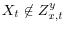  X_t \not \in Z_{x,t}^y