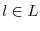  l\in L