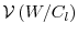  \mathcal{V}\left( W/C_{l}\right) 
