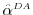  \ensuremath{{\hat\alpha}^{\ensuremath{{\scriptscriptstyle DA}}}}