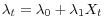 \lambda _t =\lambda _0 +\lambda _1 X_t 