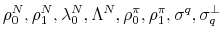  \rho_0^N,\rho_1^N, \lambda_0^N, \Lambda^N,\rho_0^{\pi},\rho_1^{\pi},\sigma^q,\sigma_q^{\perp}