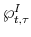  \wp_{t,\tau}^{I}