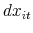 \displaystyle dx_{it}