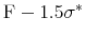  {\rm F}-1.5\sigma ^*