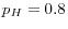 p_H =0.8