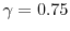 \gamma=0.75