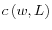 c\left( {w,L} \right)