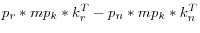 p_r \ast mp_k \ast k_r^T-p_n \ast mp_k \ast k_n^T 
