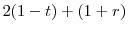  2(1-t)+(1+r)