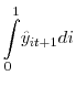 \displaystyle % {\displaystyle\int\limits_{0}^{1}} \hat{y}_{it+1}di