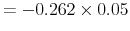  = -0.262 \times 0.05
