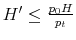 H'\leq \frac{p_0H}{p_t}