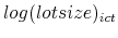  log(lotsize)_{ict}