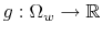  g:\Omega_{w}\rightarrow \mathbb{R}