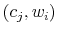  \left( c_{j},w_{i}\right) 