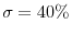  \sigma=40\%