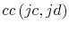  cc\left( jc,jd\right) 